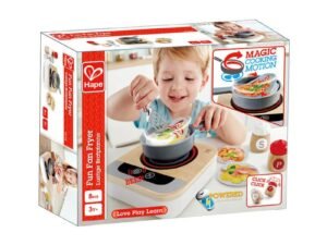 Fornello Con Padella Giocattol In Legno Elettronico Hape