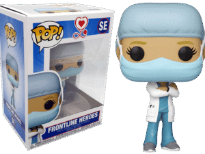 Front Line Worker Pop Heroes Vinyl Figure Female 1 9 Cm