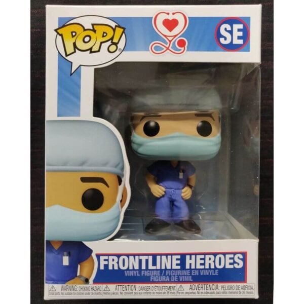 Front Line Worker Pop Heroes Vinyl Figure Male 1 9 Cm