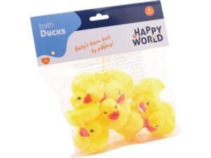 Paperelle Per Bagnetto Per Bambini Infanzia 8 Papere Gialle Gomma In Busta 5 5Cm