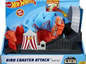 Hot Wheels Playset Dino Attacco Al Parco Divertimenti City Mattel Gbf93