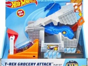 Hot Wheels Playset T Rex Attacco Al Supermercato City Mattel Gbf92