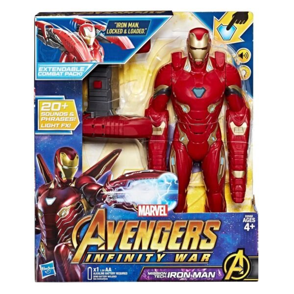 Iron Man Mission Tech Avengers Infinity War Fx Con Armatura Estensibile Hasbro E0560103