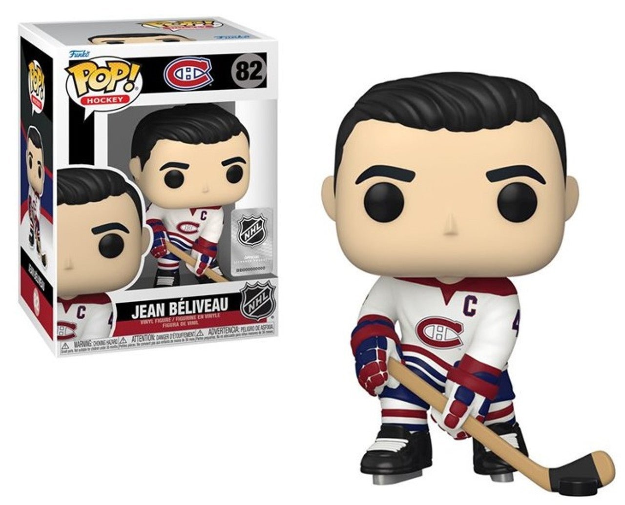 Jean Beliveau Montreal Canadiens Nhl Legends Pop Hockey Vinyl Figure 9 Cm 82