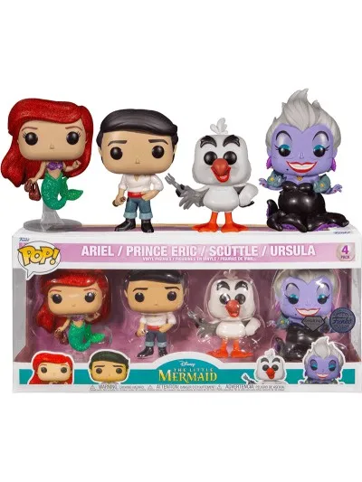 Figurki Ariel, Książę Eric, Scuttle Diament Disney 4 Pack