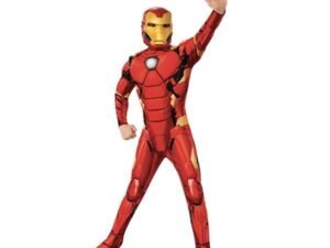 Iron Man Costume Carnevale Con Muscoli Deluxe Fancy Dress