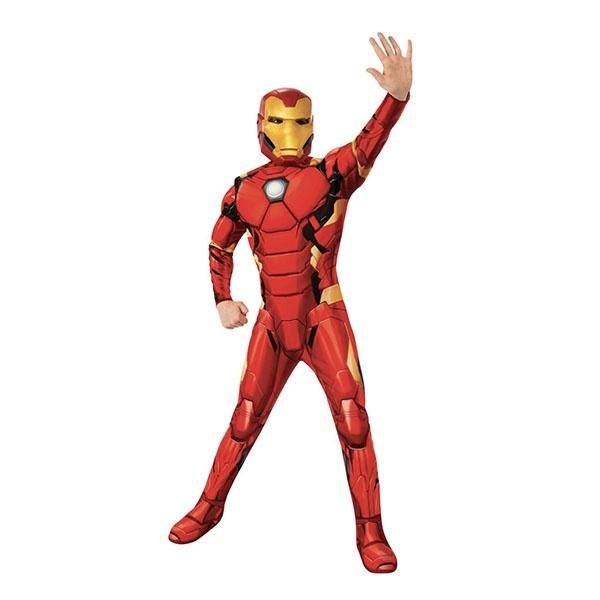 Iron Man Costume Carnevale Con Muscoli Deluxe Fancy Dress