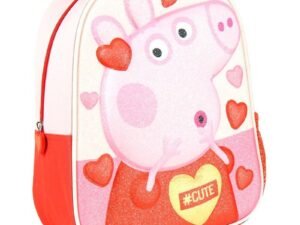 Peppa Pig Zainetto Asilo 3D Glitter