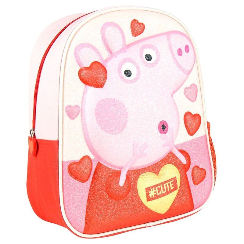 Peppa Pig Zainetto Asilo 3D Glitter
