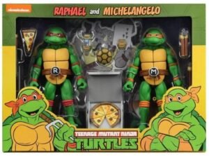Michelangelo E Raffaello Action Figures 2 Pack Tartarughe Ninja Turtles Tmnt Neca 54103 18Cm