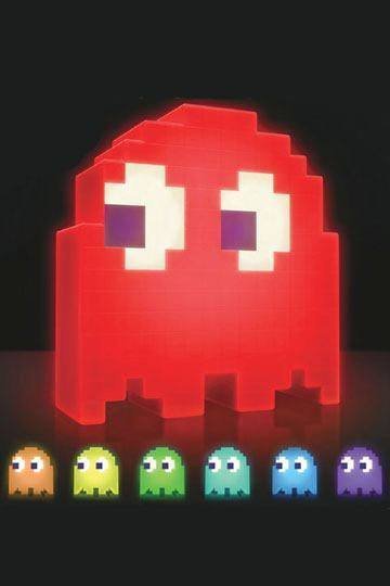 Lampada Led Pac Man Lampadina Luminosa 20Cm 16 Colori