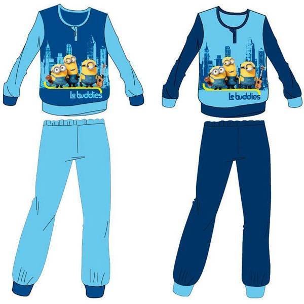 Pigiama Invernale Minions Lungo 2 Pezzi Bambini