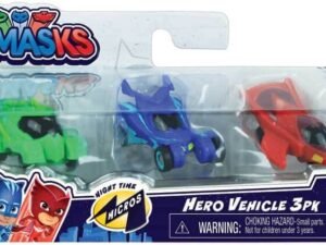 Pj Masks Night Time Micros Hero Vehicle Set 3 Pezzi