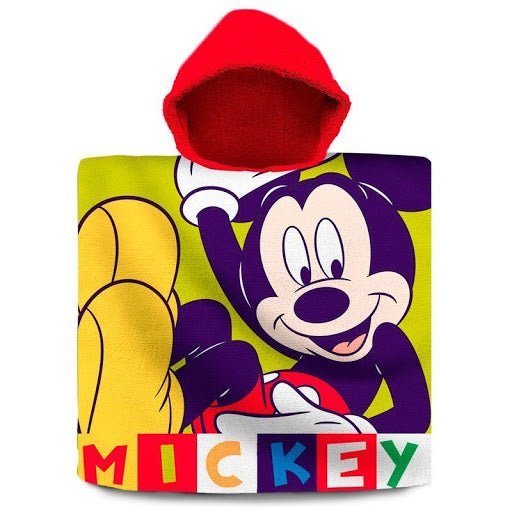 Mickey Mouse Topolino Poncho Mare Bambino 60 X 120 Cm