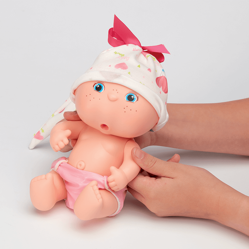 Mini Bambolotti Pipi E Popu Con Pannolino Berjuan 20 Cm
