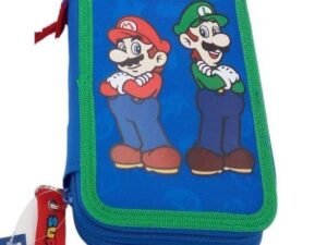 Super Mario Astuccio Scuola Triplo 3 Piani