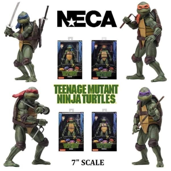 Action Figures Teenage Mutant Ninja Turtles 1990 Tartarughe Ninja Tmnt Neca 18Cm
