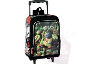 Zaino Trolley Con Ruote Tartarughe Ninja Turtles 36X27X12Cm