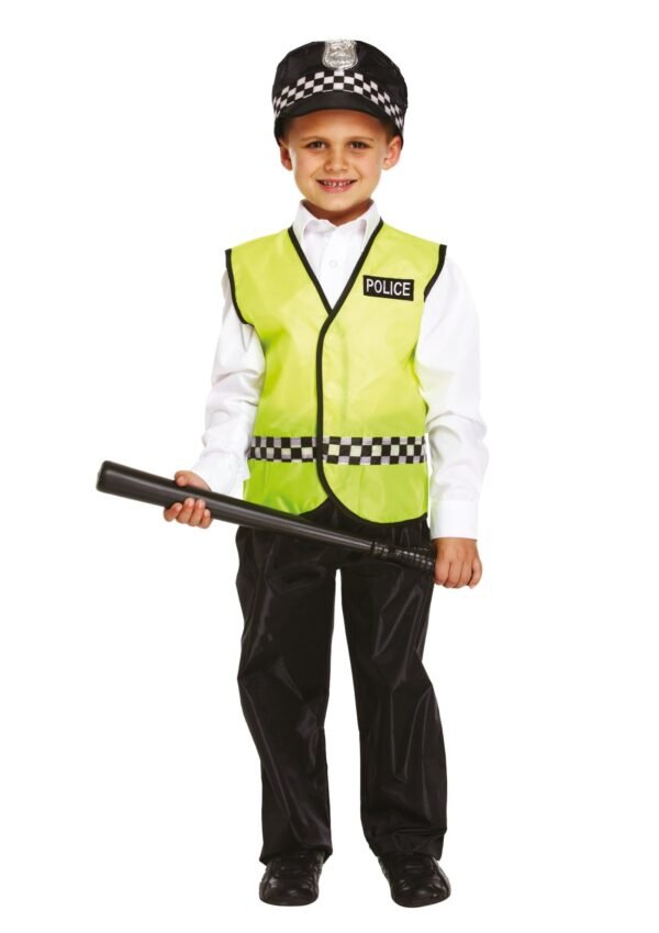 Costume Carnevale Travestimento Bambino Poliziotto Inglese 4 5 6 7 8 9 10 11 12 Anni