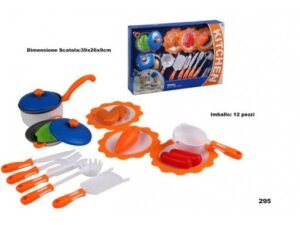 Set Cucina Giocattolo Bambini Pentoline E Posate