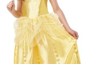 Belle Costume Deluxe Carnevale Fancy Dress Disney Princess Bella E La Bestia