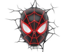Spider Man Miles Morales Face Marvel 3D Led Light Lampada