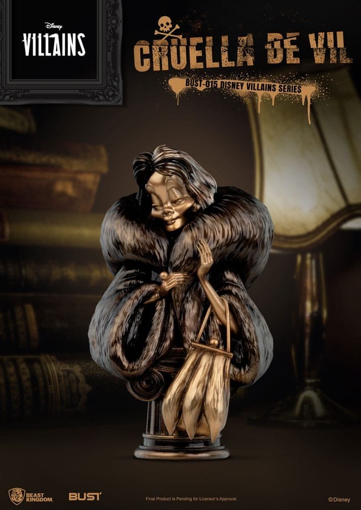 Crulla De Vil Disney Villains Series Pvc Bust 16 Cm