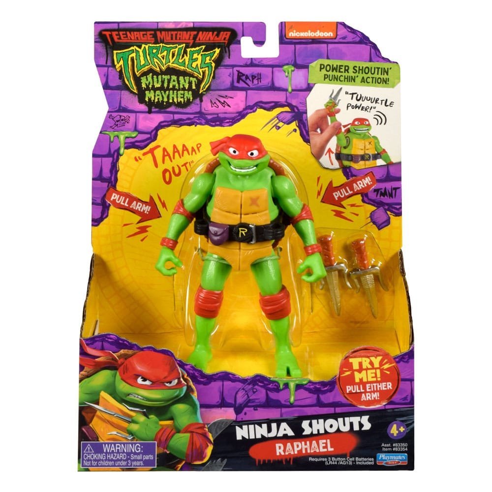 Raphael Ninja Shouts Teenage Mutant Ninja Turtles Mutant Mayhem Action Figures 15 Cm
