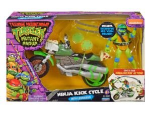 Leonardo With Drive N Kick Cycle Teenage Mutant Ninja Turtles Mutant Mayhem Vehicles With Figures