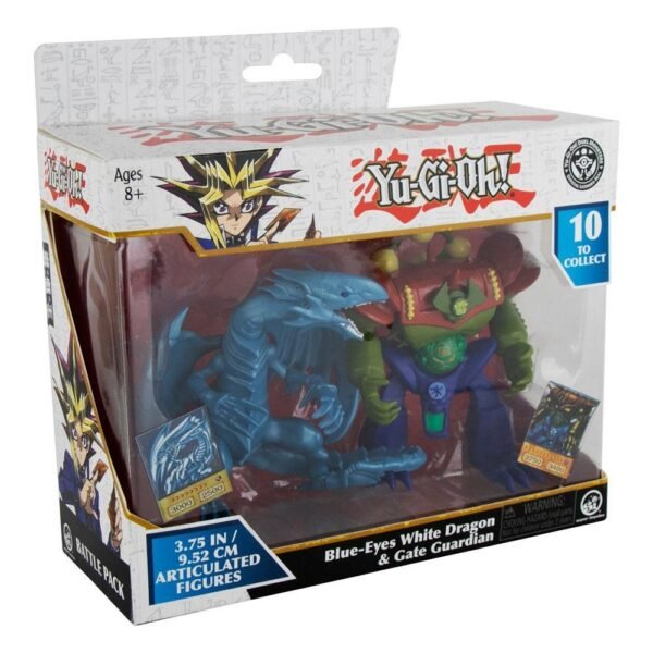 Yu Gi Oh Action Figure 2 Pack Blue Eyes White Dragon Gate Guardian 10 Cm