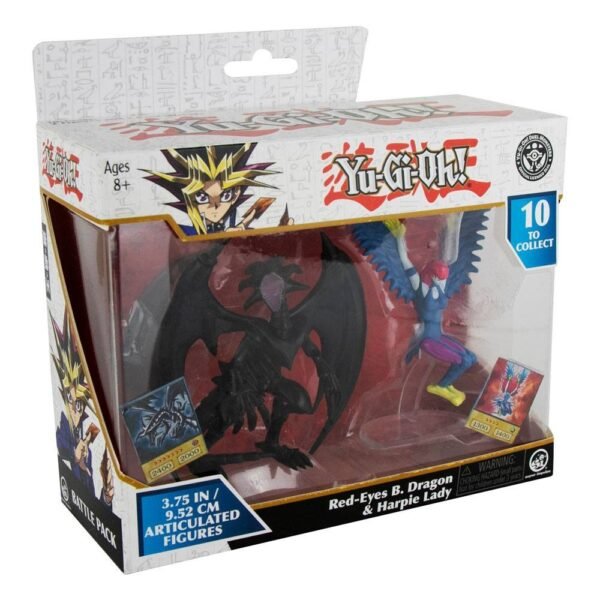 Yu Gi Oh Action Figures 2 Pack Red Eyes Black Dragon Harpie Lady 10 Cm