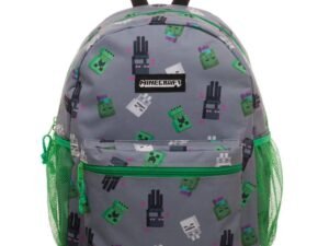 Minecraft Zaino Scuola Americano Grigio