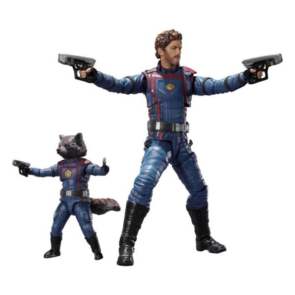 Star Lord And Rocket Raccoon Guardians Of The Galaxy 3 S H Figuarts Action Figures 6 15 Cm