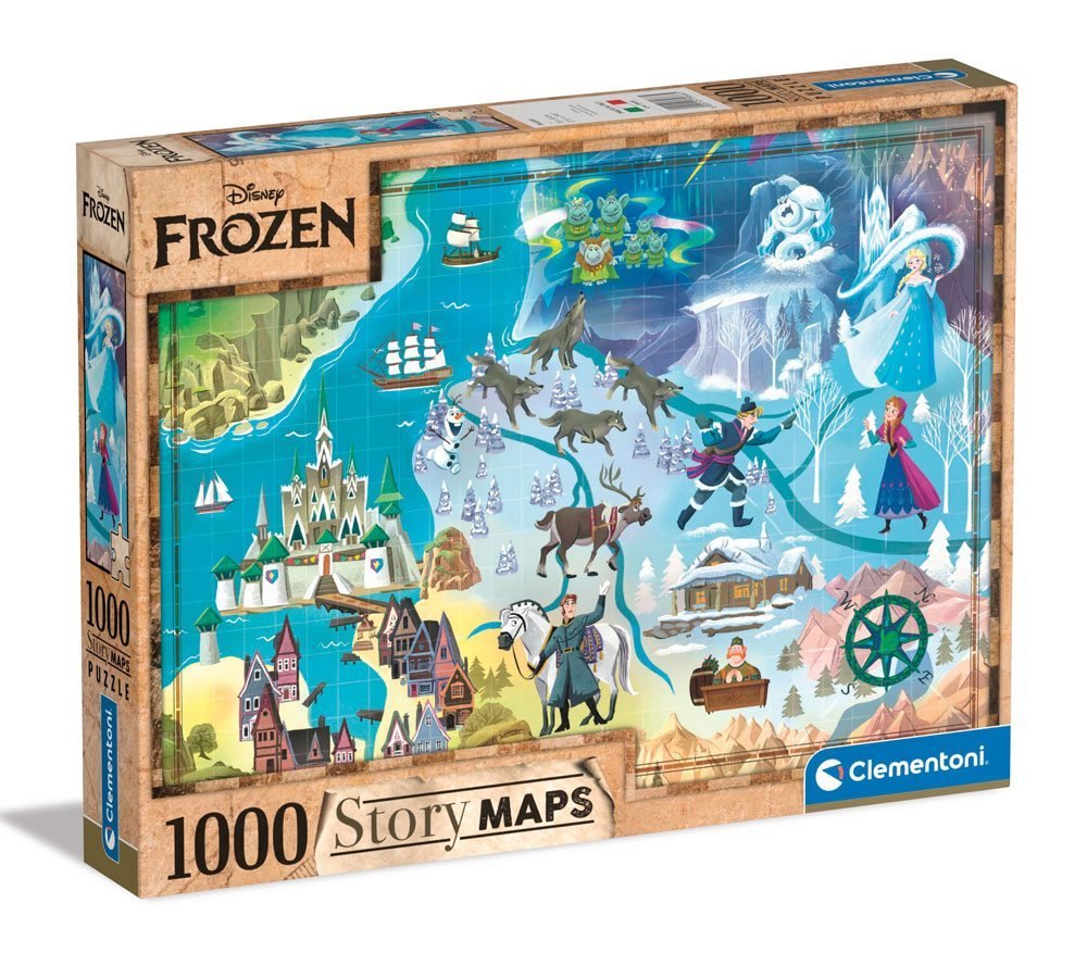 Disney Story Maps Jigsaw Puzzle Frozen 1000 Pieces