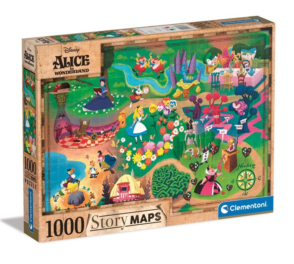 Disney Story Maps Jigsaw Puzzle Alice In Wonderland 1000 Pieces
