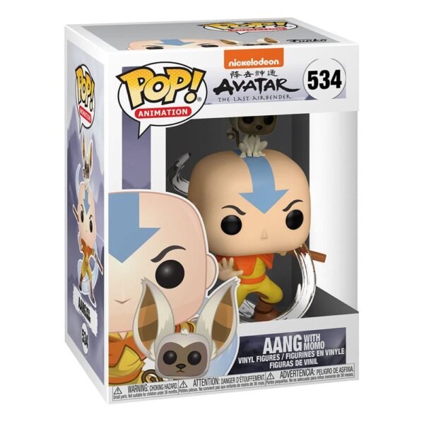 Aang W Momo Avatar The Last Airbender Pop Animation Vinyl Figure 9 Cm 534