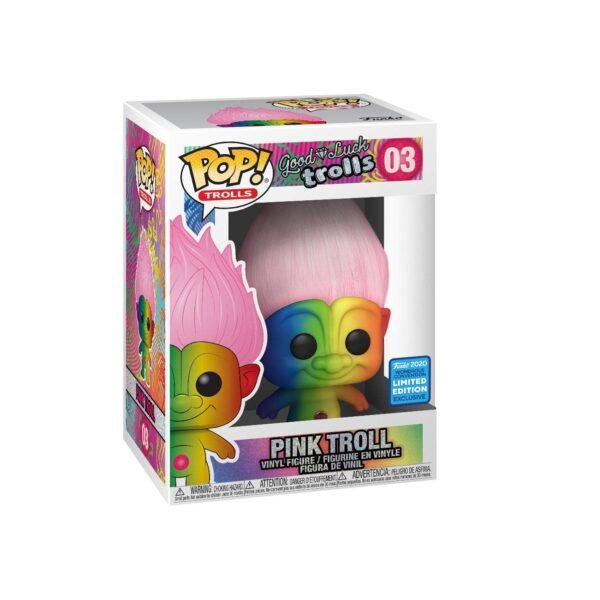 Rainbow Troll W Pink Hair Funko Pop Convention Exclusive 9 Cm 03