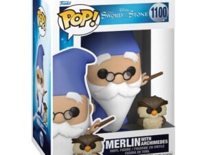 The Sword In The Stone Pop Buddy Vinyl Figure Merlin W Archimedes 9 Cm 1100