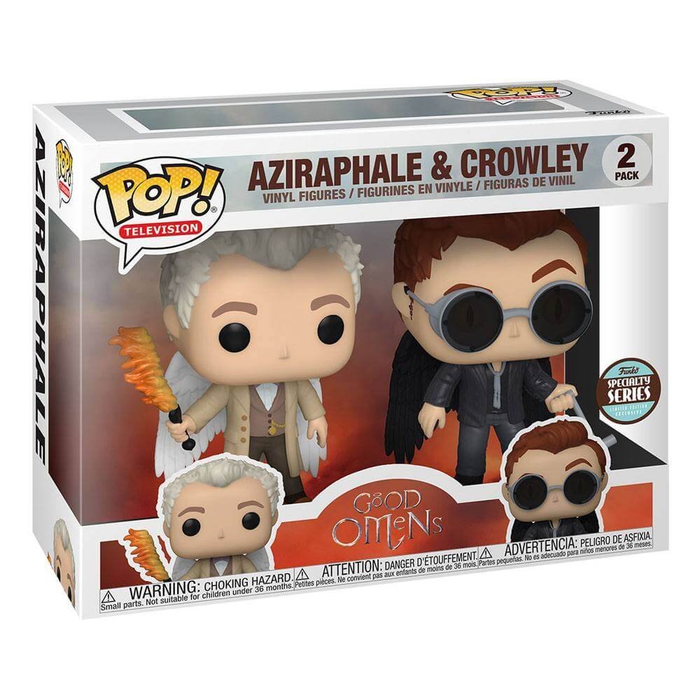 Aziraphel Crowley W Wings Good Omens Pop Tv Vinyl Figures Special April 2021