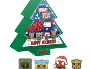Marvel Holiday 2022 Pocket Pop Vinyl Keychains 4 Pack Tree Holiday Box 4 Cm