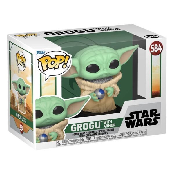 Grogu W Armor Star Wars The Book Of Boba Fett Pop Tv Vinyl Figure 9 Cm 584