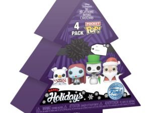 Nightmare Before Christmas Disney Pocket Pop Vinyl Figure 4 Pack Tree Holiday 4 Cm