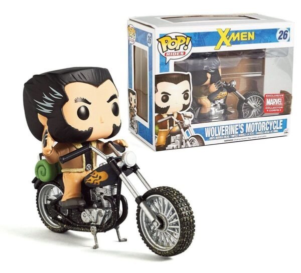 Wolverine Con Motocicletta Funko Pop X Men Rides Vinyl 16 Cm