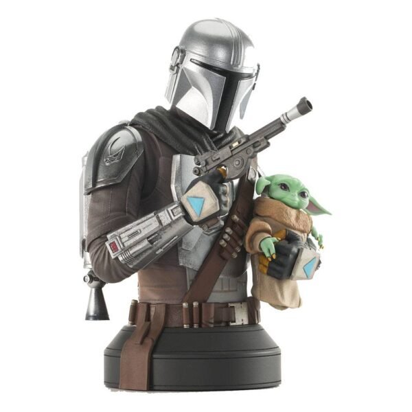 The Mandalorian With Grogu Star Wars The Mandalorian Bust 1 6 15 Cm