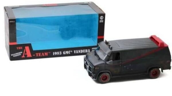 A Team 1983 Gmc Vandura Weathered 25 Cm Con Fori Di Proiettile Modellino Diecast 1 18