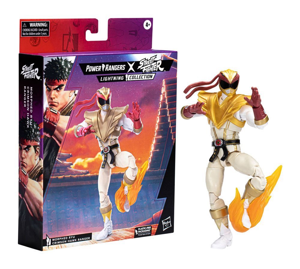 Power Rangers X Street Fighter Ligtning Collection Action Figure Morphed Ryu Crimson Hawk Ranger 15 Cm