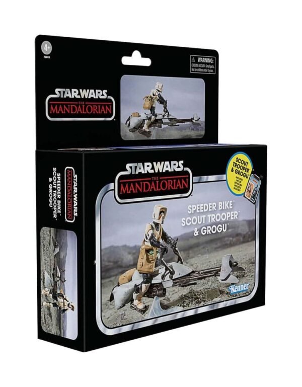 Speeder Bike With Scout Trooper And Grogu Star Wars The Mandalorian Vintage Collection Vehicle With Figures