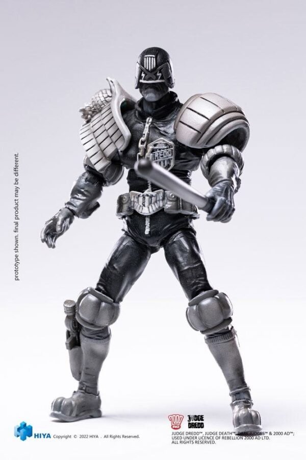 Black And White Judge Dredd 2000 Ad Exquisite Mini Action Figure 1 18 10 Cm