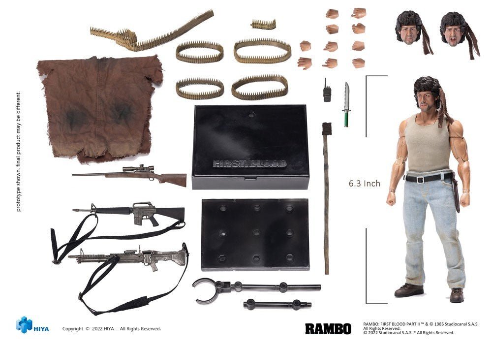 John Rambo First Blood Exquisite Super Actionfigur 1 12 16 Cm