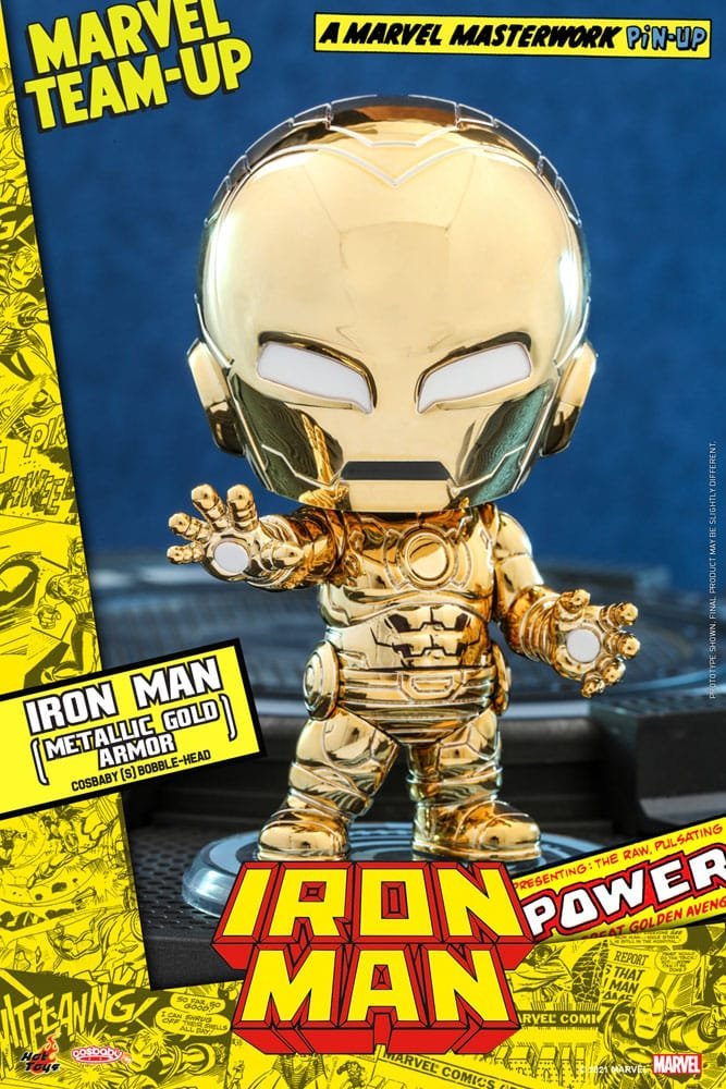 Iron Man Metallic Gold Armor Marvel Comics Cosbaby S Mini Figure 10 Cm